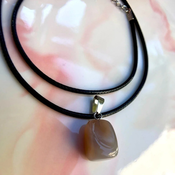 Natural Stone Pendant Necklace - Picture 2 of 2
